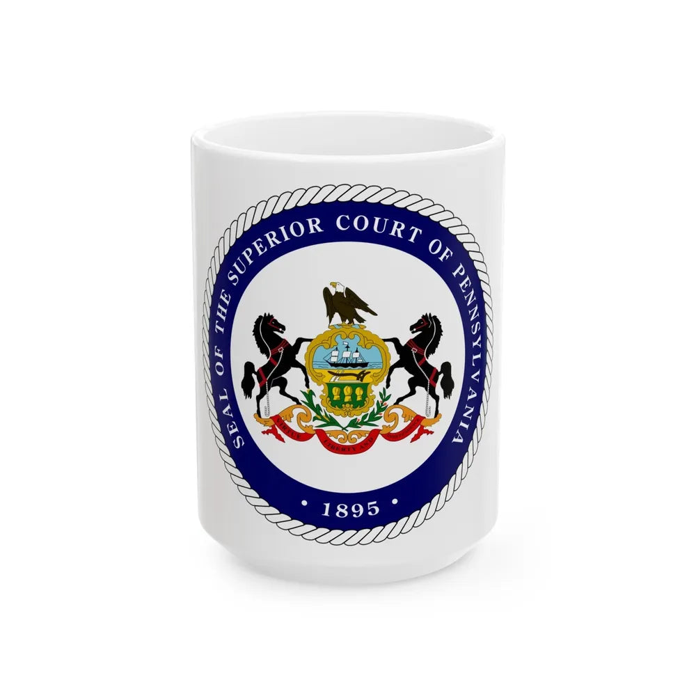 Seal of the Superior Court of Pennsylvania - White Coffee Mug-15oz-Go Mug Yourself