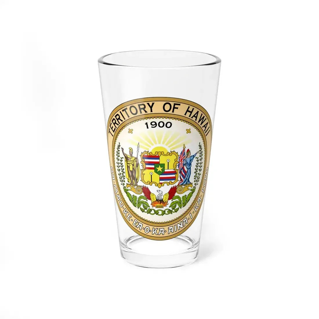 Seal of the Territory of Hawaii - Pint Glass 16oz 16oz - Go Mug Yourself