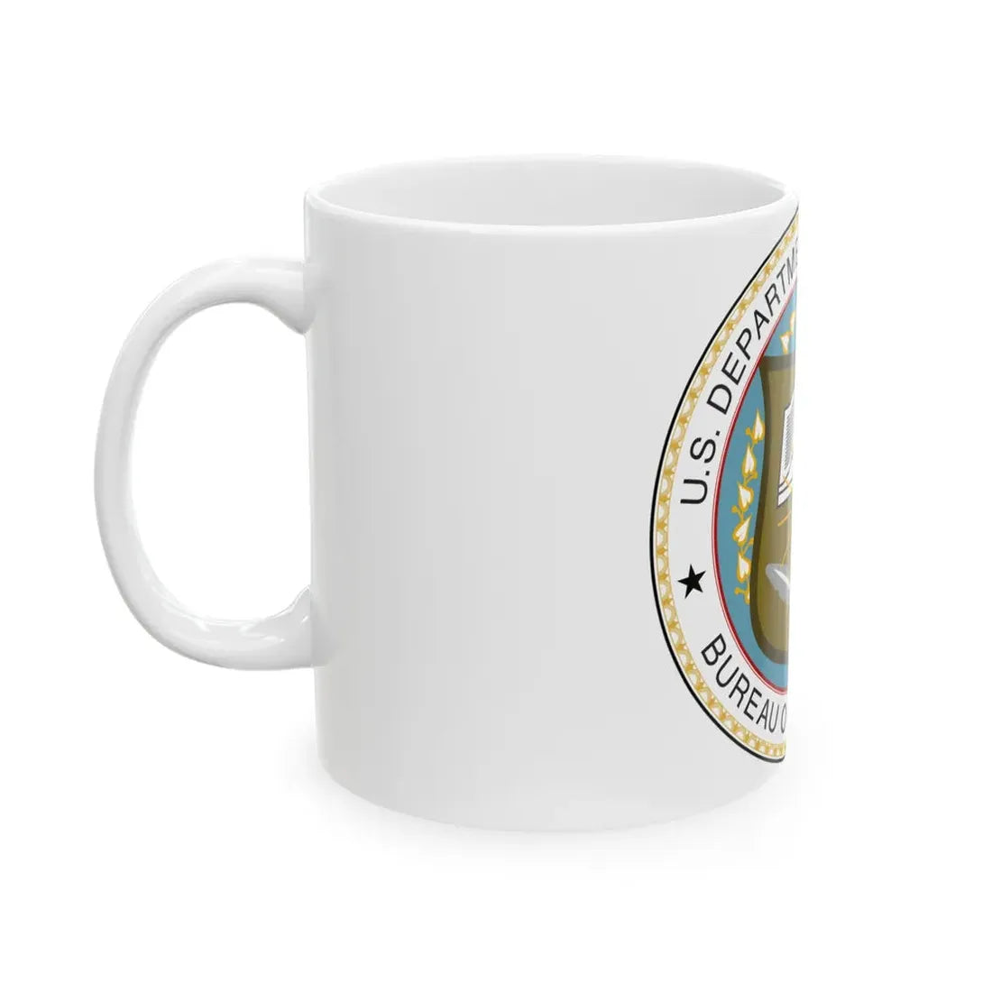 Seal of the United States Census Bureau - White Coffee Mug - Go Mug Yourself