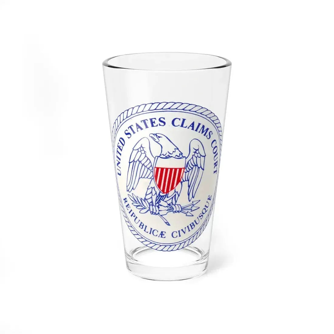 Seal of the United States Claims Court from 1982 to 1992 - Pint Glass 16oz 16oz - Go Mug Yourself