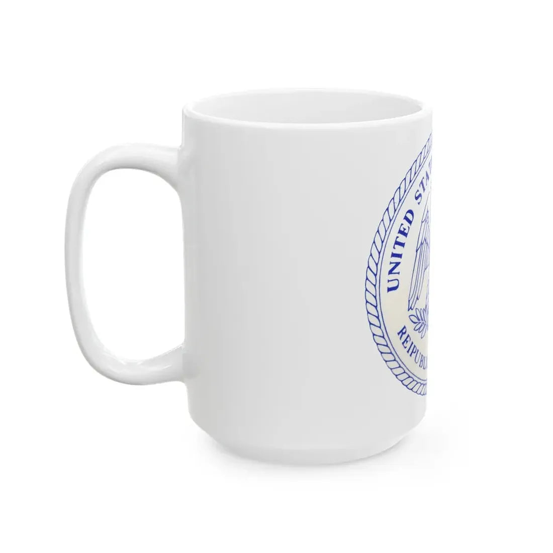 Seal of the United States Claims Court from 1982 to 1992 - White Coffee Mug - Go Mug Yourself