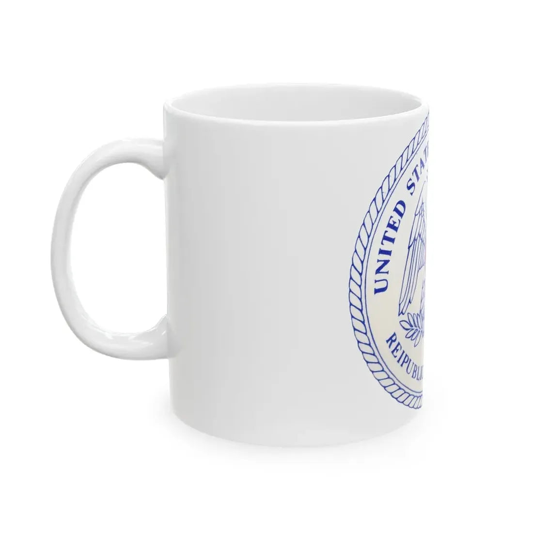 Seal of the United States Claims Court from 1982 to 1992 - White Coffee Mug - Go Mug Yourself
