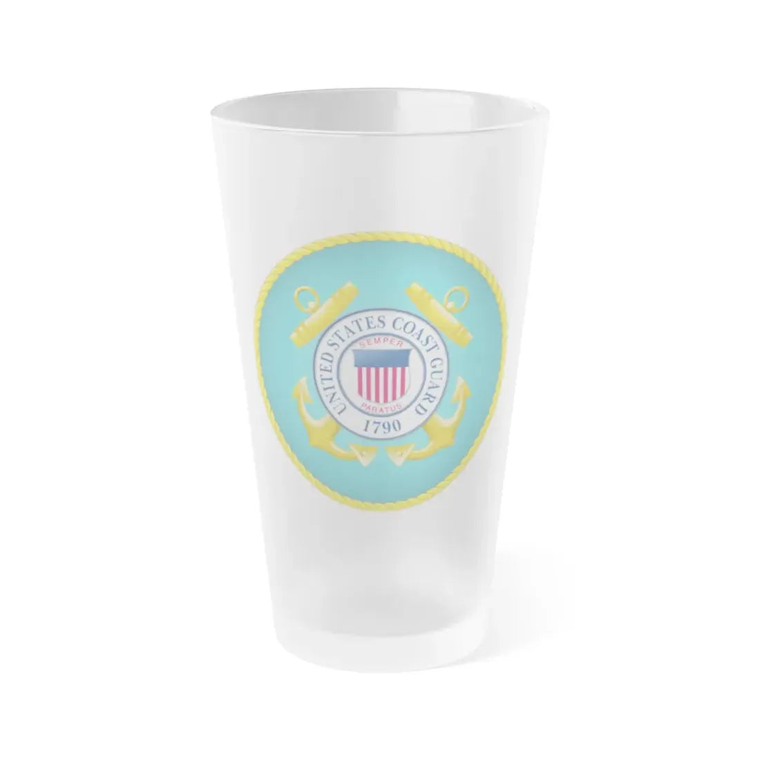 Seal of the United States Coast Guard - Frosted Pint Glass 16oz Default Title - Go Mug Yourself