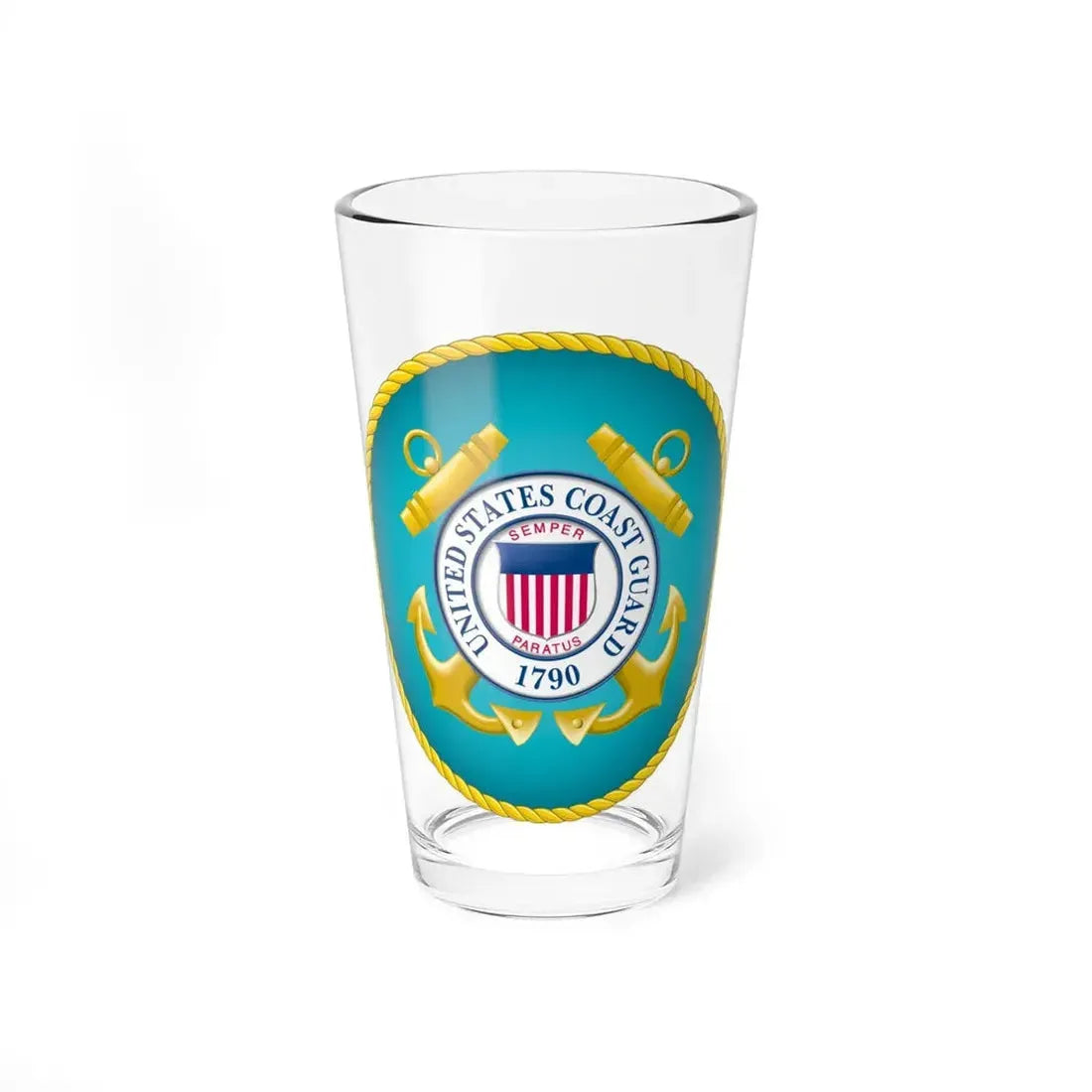 Seal of the United States Coast Guard - Pint Glass 16oz 16oz - Go Mug Yourself