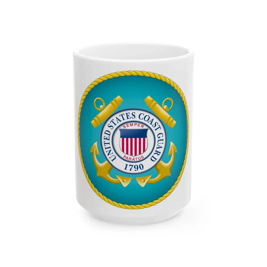 Seal of the United States Coast Guard - White Coffee Mug 15oz - Go Mug Yourself