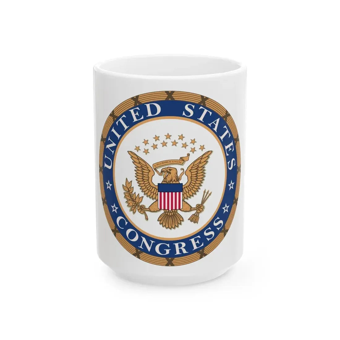 Seal of the United States Congress - White Coffee Mug 15oz - Go Mug Yourself