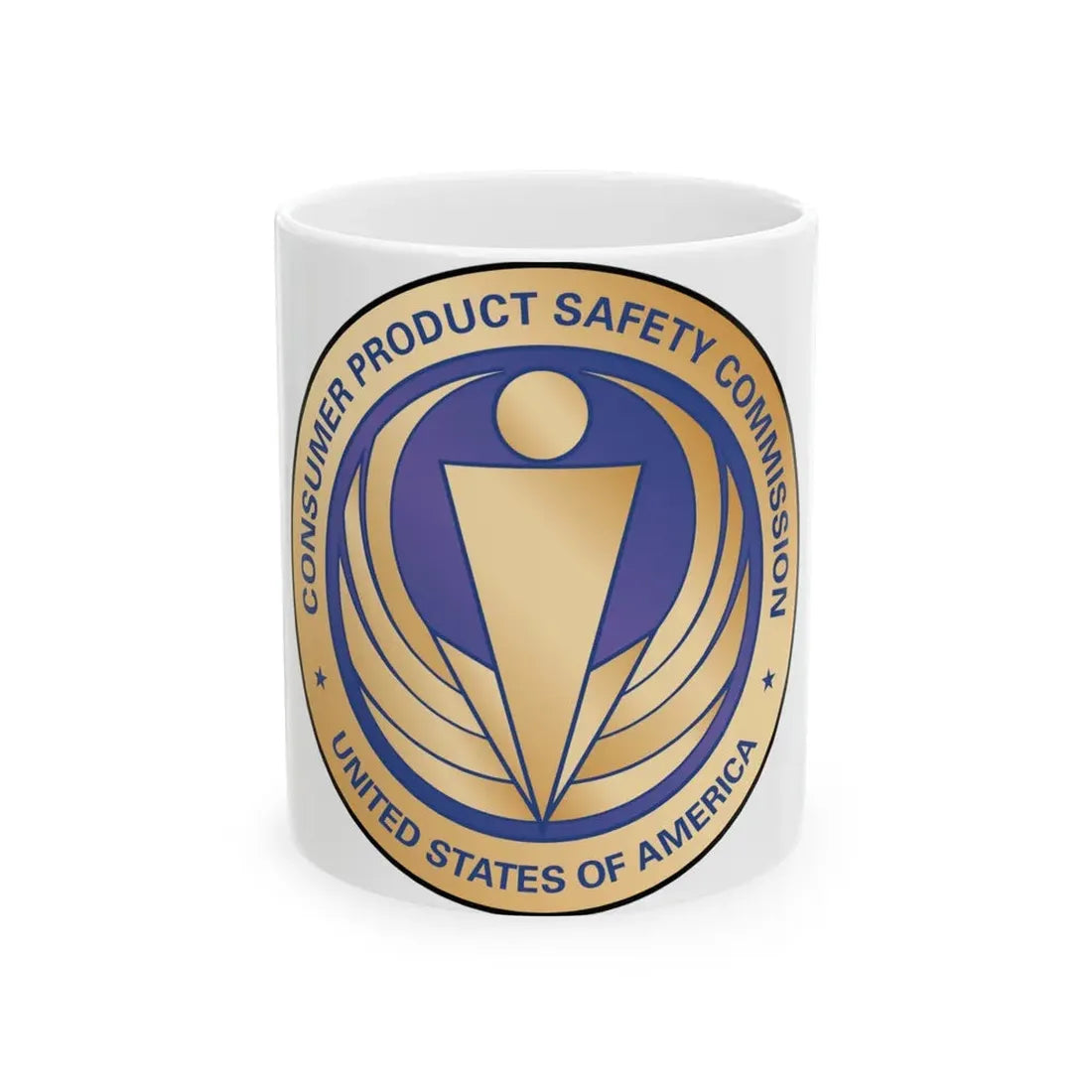 Seal of the United States Consumer Product Safety Commission - White Coffee Mug 11oz - Go Mug Yourself
