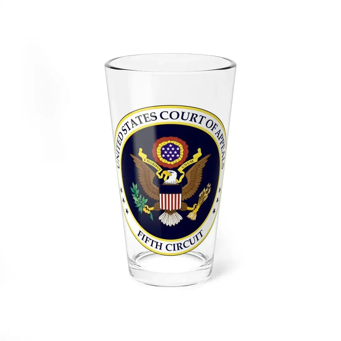 Seal of the United States Court of Appeals for the Fifth Circuit - Pint Glass 16oz 16oz - Go Mug Yourself