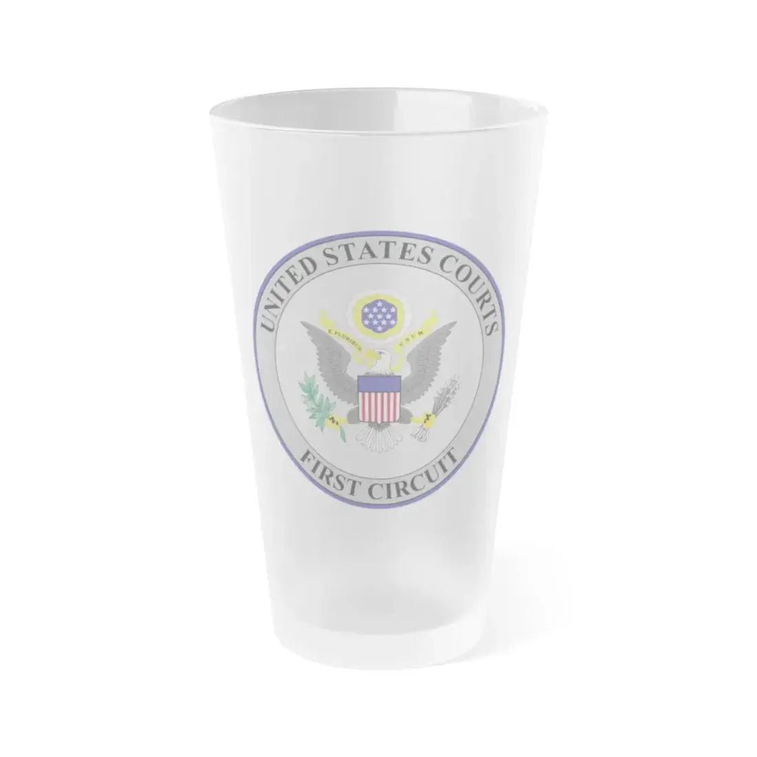 Seal of the United States Court of Appeals for the First Circuit - Frosted Pint Glass 16oz 16oz Frosted - Go Mug Yourself