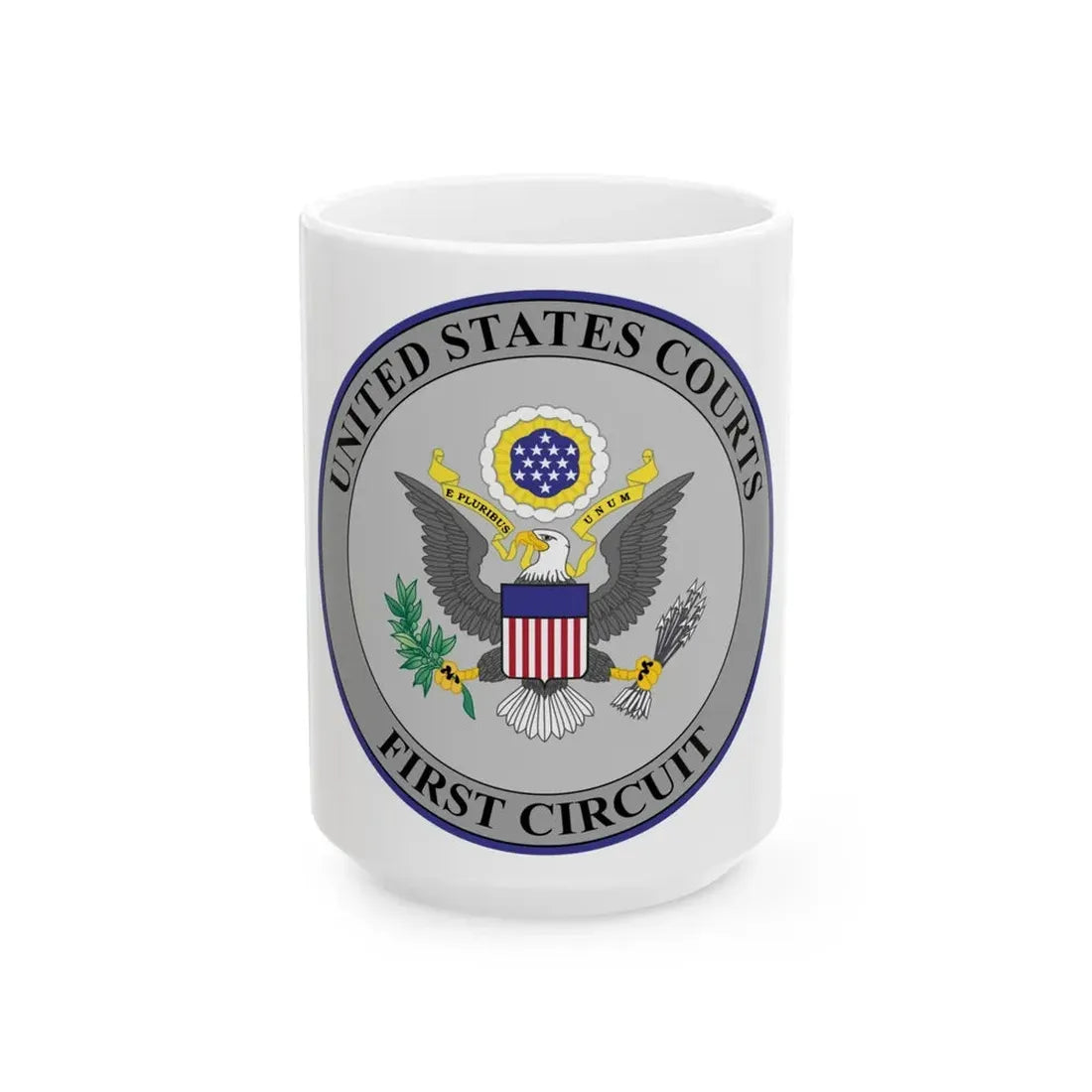 Seal of the United States Court of Appeals for the First Circuit - White Coffee Mug 15oz - Go Mug Yourself