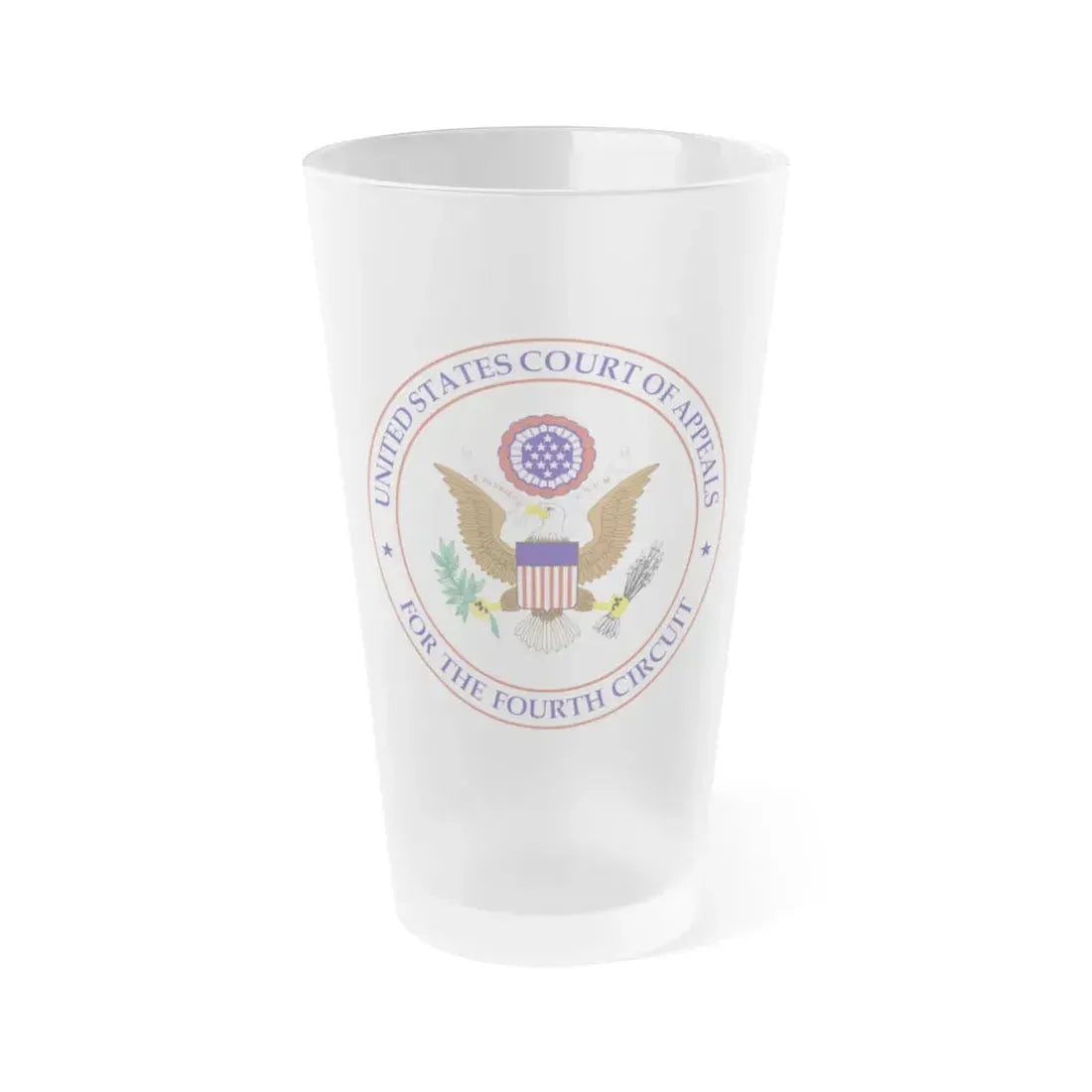Seal of the United States Court of Appeals for the Fourth Circuit - Frosted Pint Glass 16oz 16oz Frosted - Go Mug Yourself