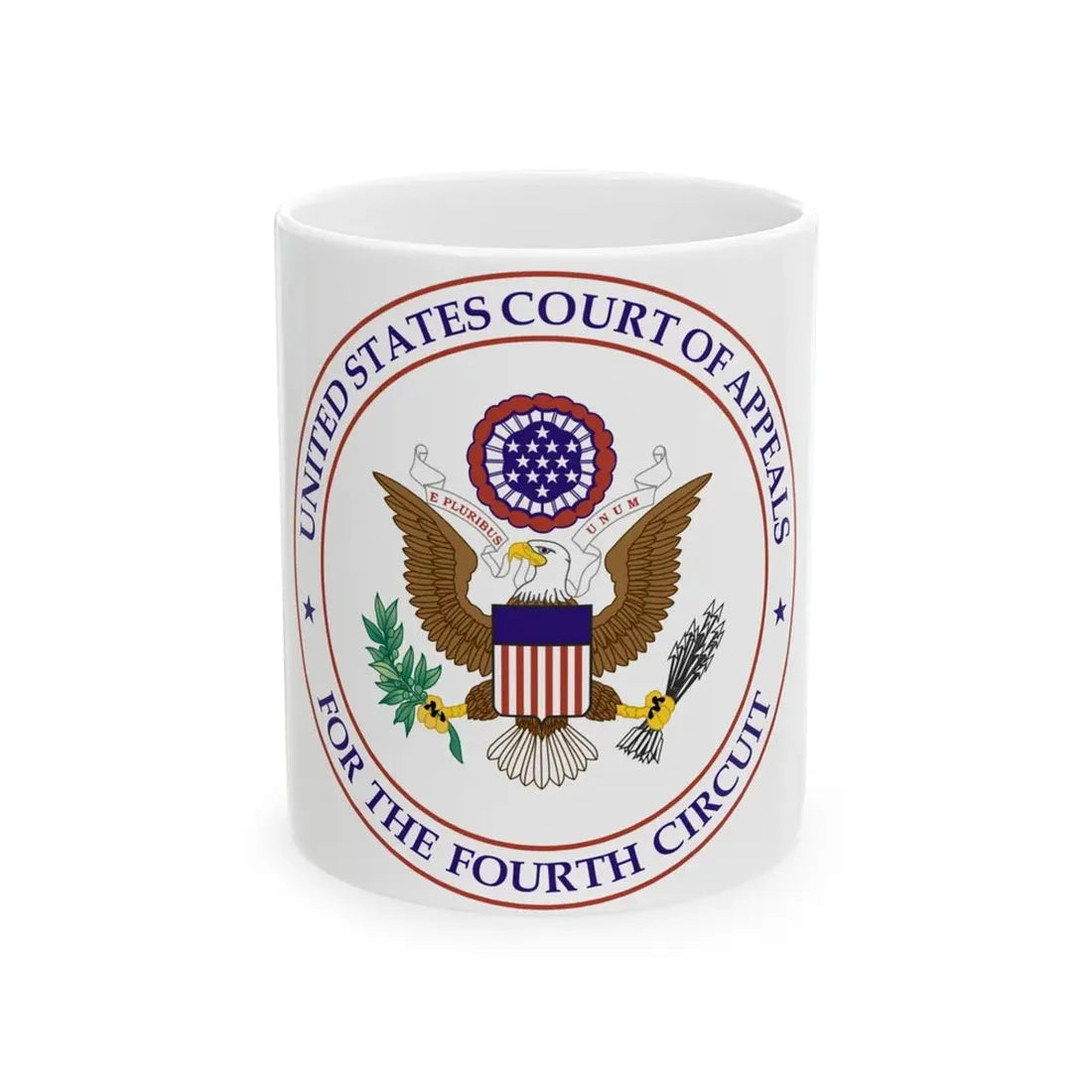 Seal of the United States Court of Appeals for the Fourth Circuit - White Coffee Mug 11oz - Go Mug Yourself