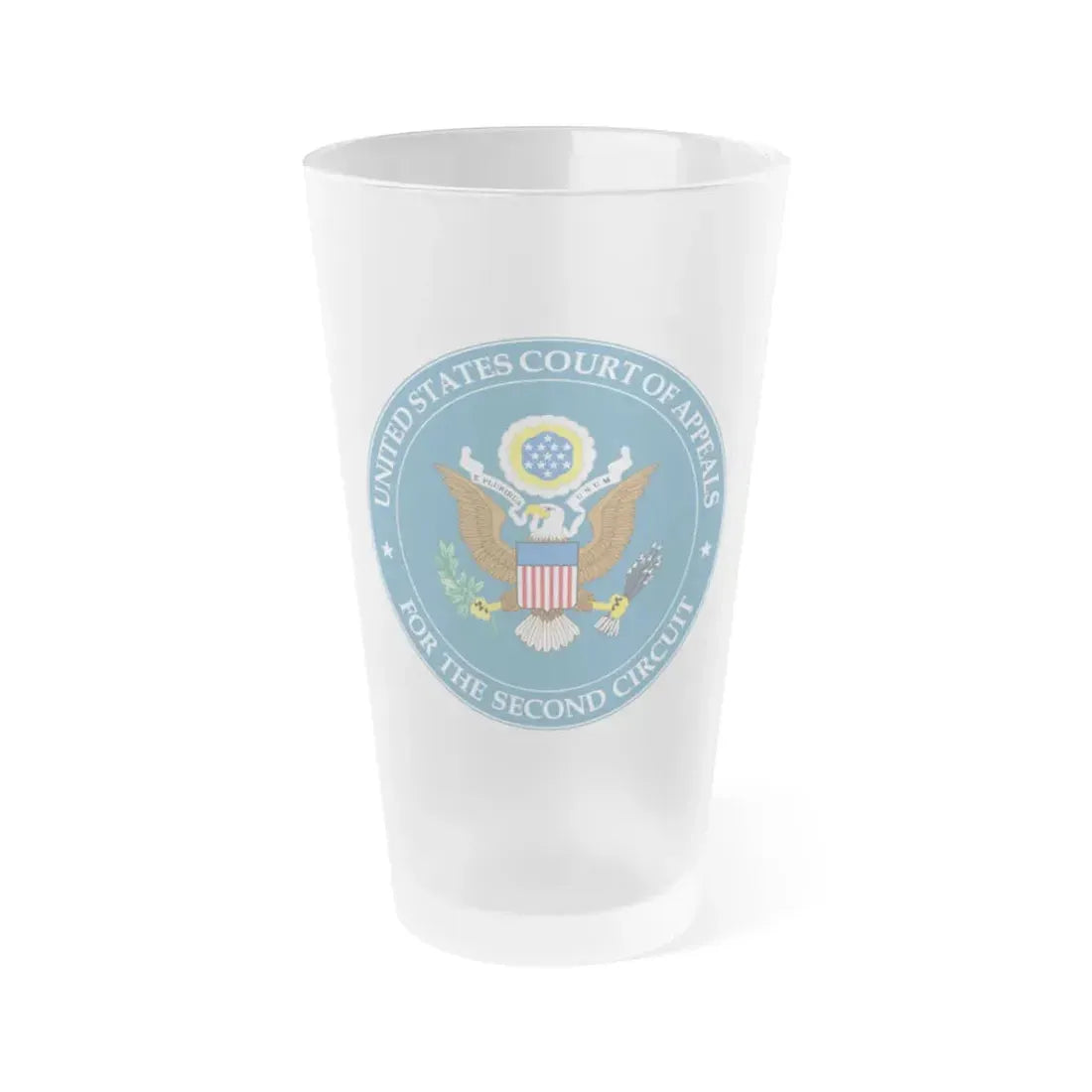 Seal of the United States Court of Appeals for the Second Circuit - Frosted Pint Glass 16oz 16oz Frosted - Go Mug Yourself