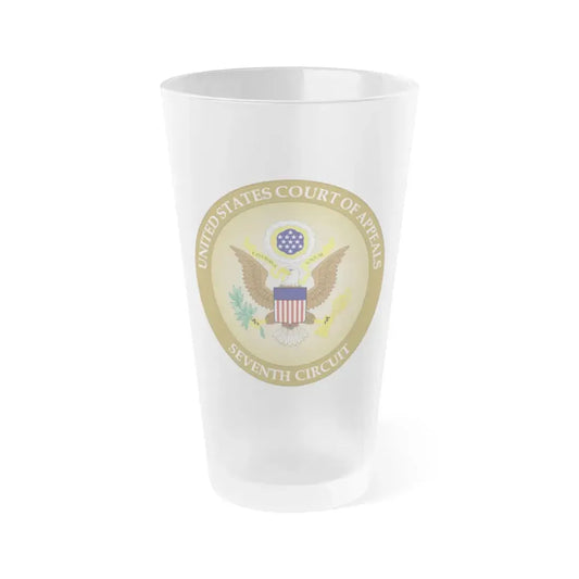 Seal of the United States Court of Appeals for the Seventh Circuit - Frosted Pint Glass 16oz 16oz Frosted - Go Mug Yourself