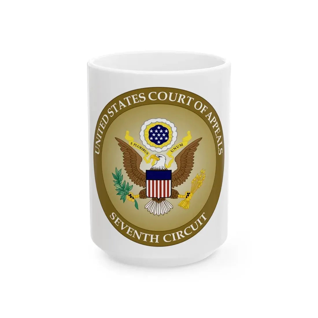 Seal of the United States Court of Appeals for the Seventh Circuit - White Coffee Mug 15oz - Go Mug Yourself