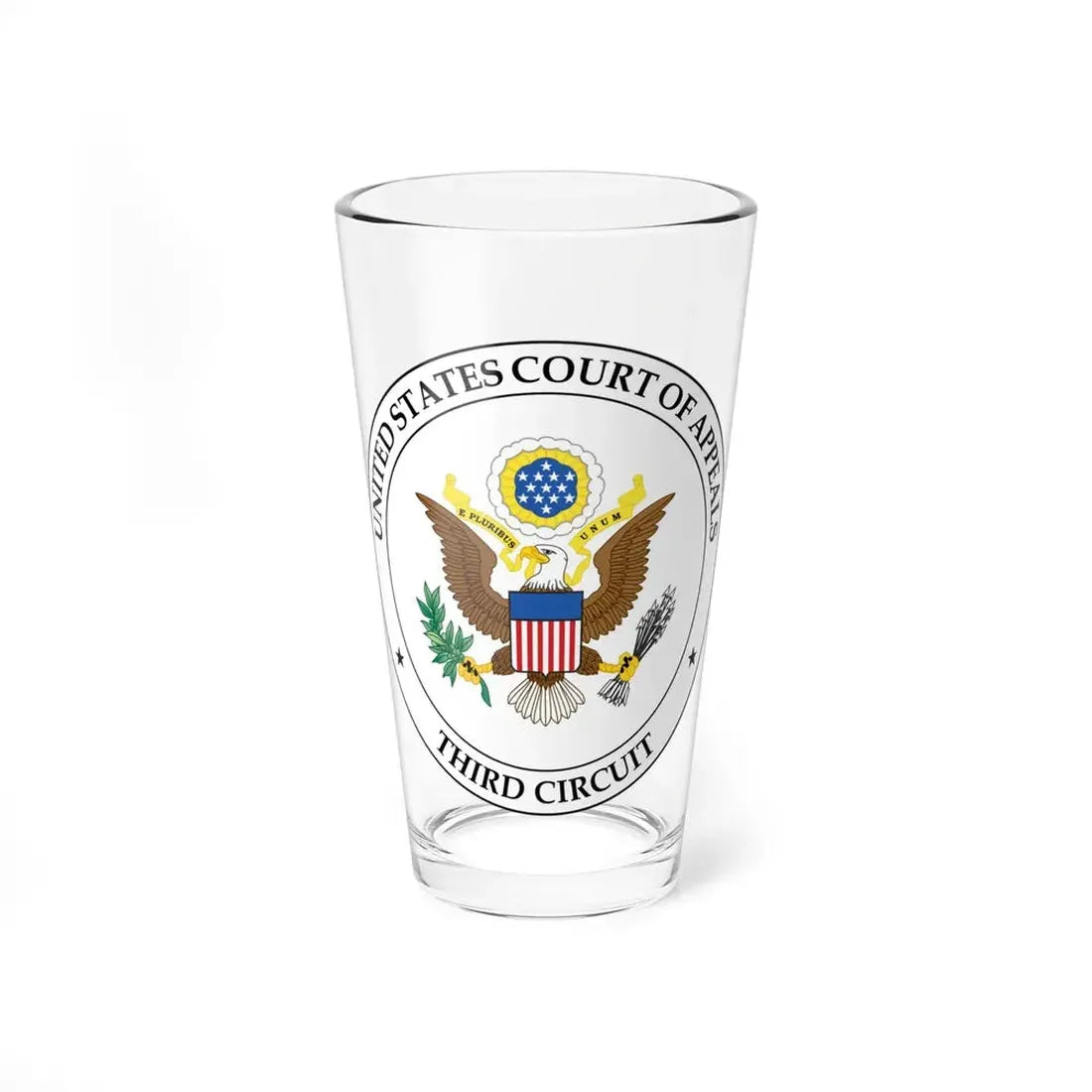 Seal of the United States Court of Appeals for the Third Circuit - Pint Glass 16oz 16oz - Go Mug Yourself
