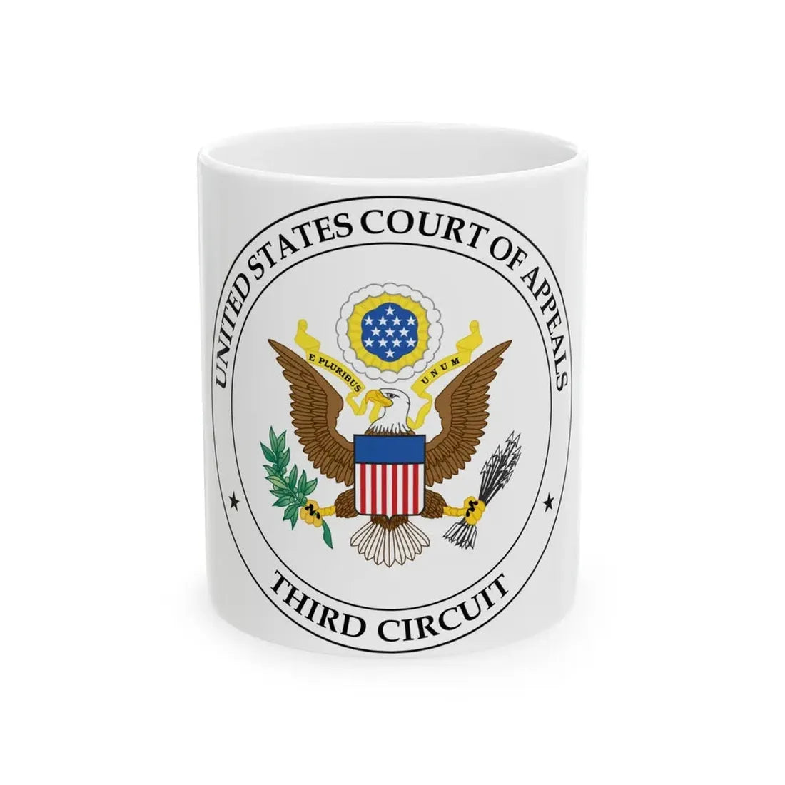 Seal of the United States Court of Appeals for the Third Circuit - White Coffee Mug 11oz - Go Mug Yourself