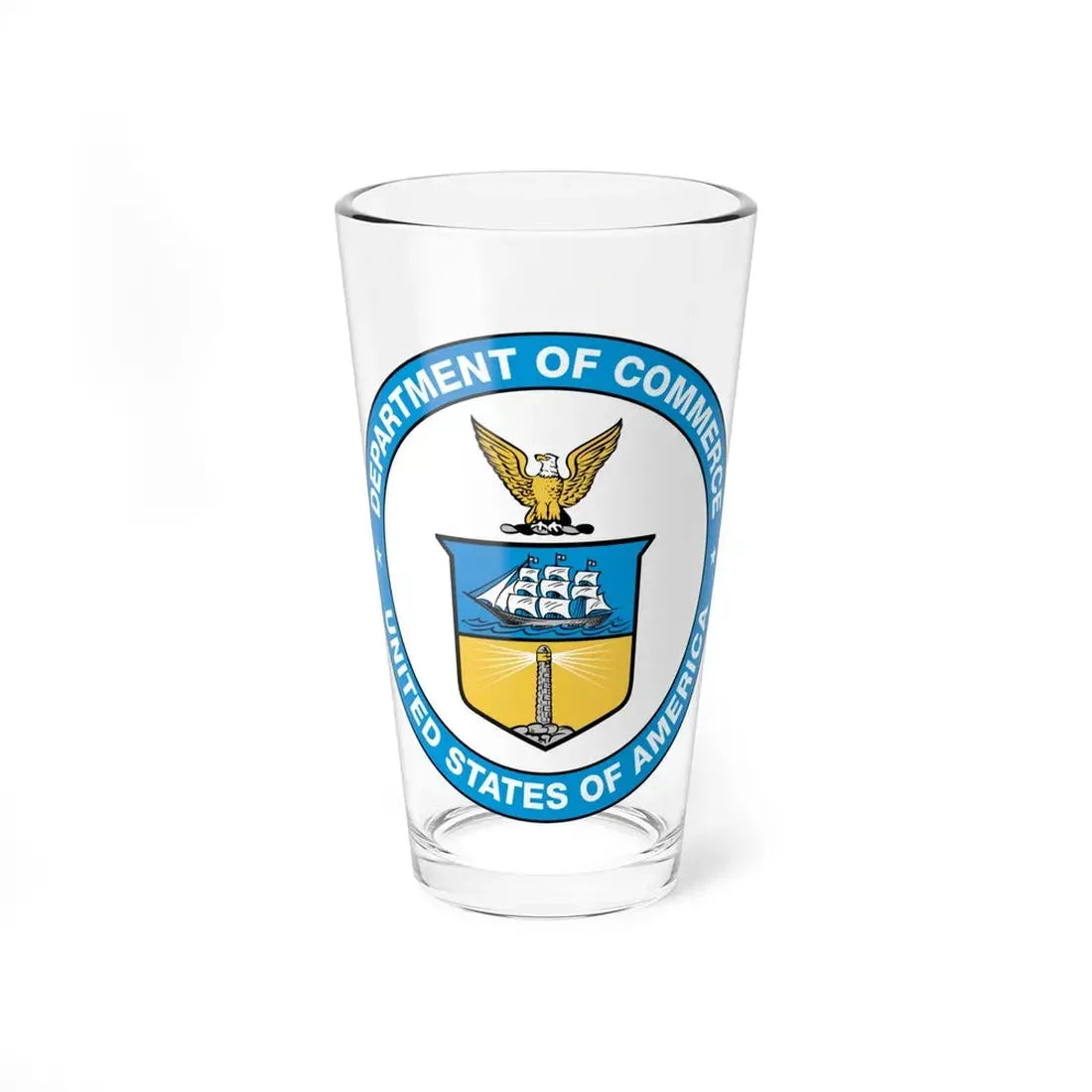 Seal of the United States Department of Commerce - Pint Glass 16oz 16oz - Go Mug Yourself