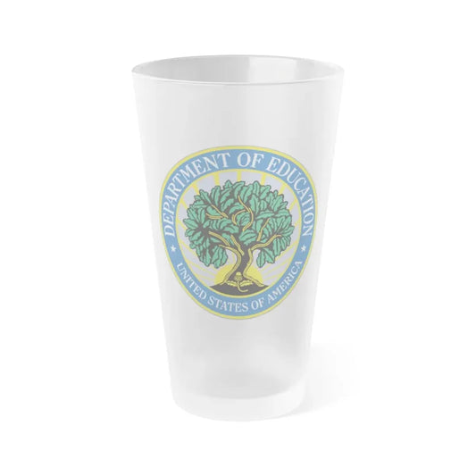Seal of the United States Department of Education - Frosted Pint Glass 16oz 16oz Frosted - Go Mug Yourself