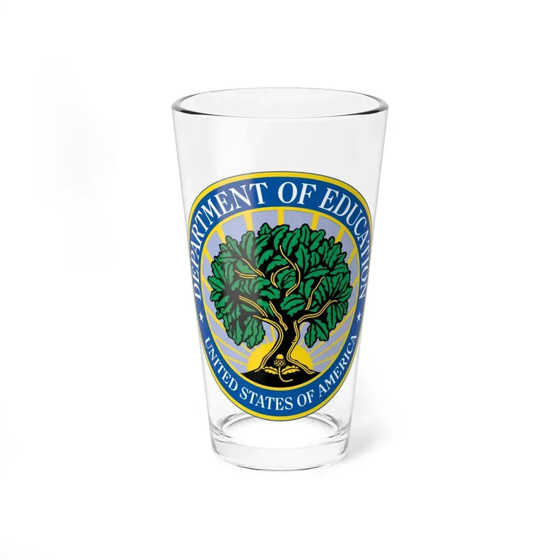 Seal of the United States Department of Education - Pint Glass 16oz 16oz - Go Mug Yourself