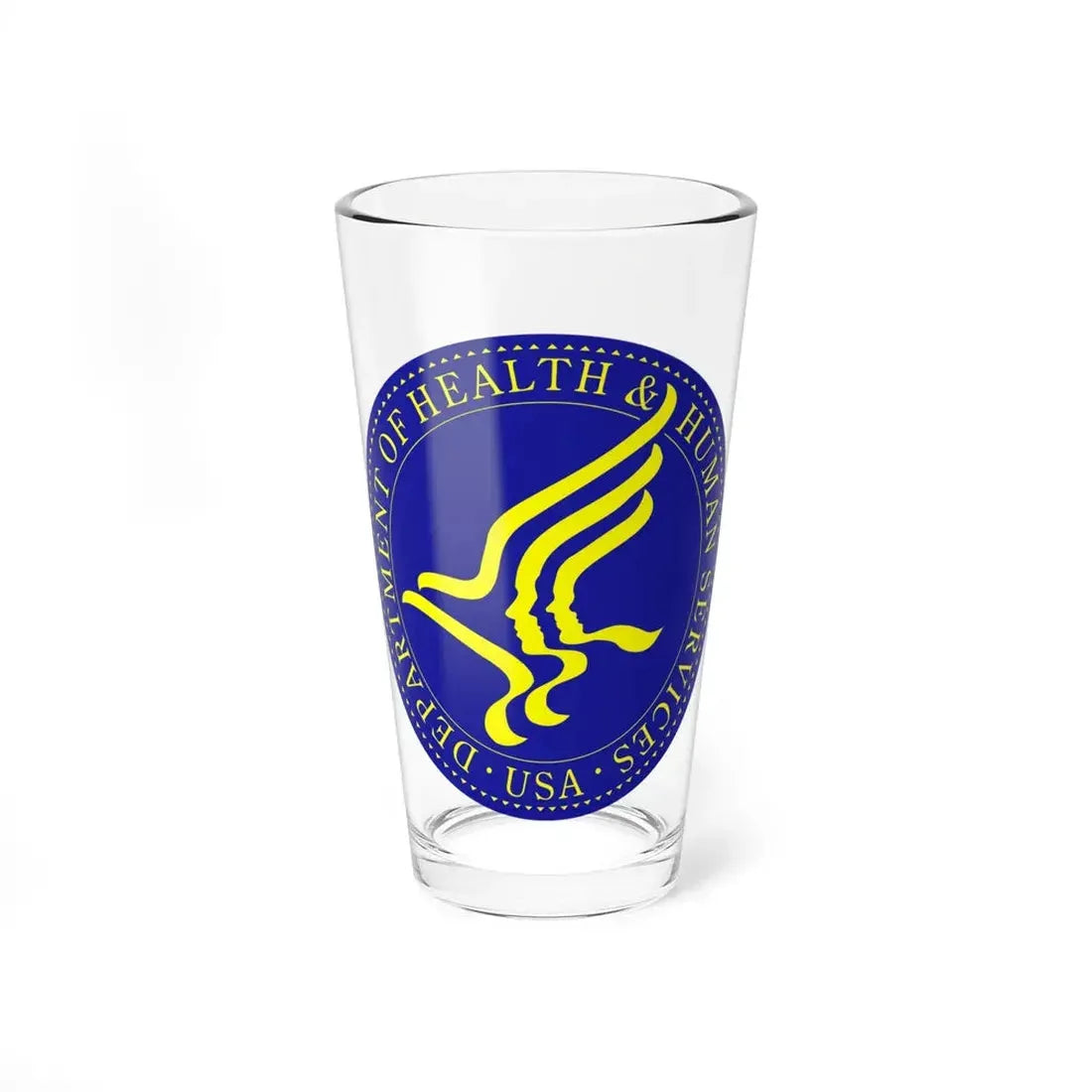 Seal of the United States Department of Health and Human Services - Pint Glass 16oz 16oz - Go Mug Yourself