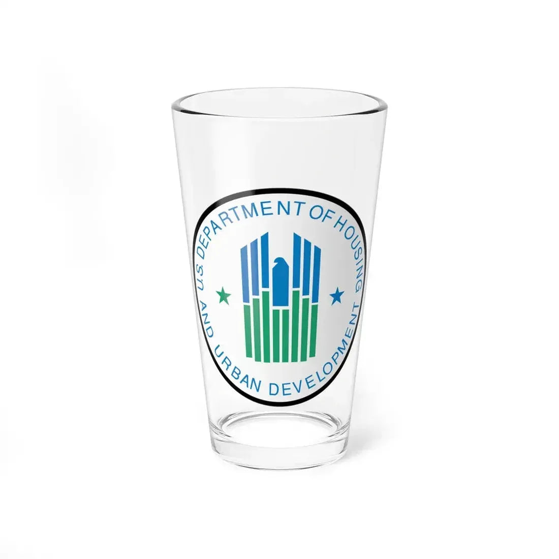 Seal of the United States Department of Housing and Urban Development - Pint Glass 16oz 16oz - Go Mug Yourself
