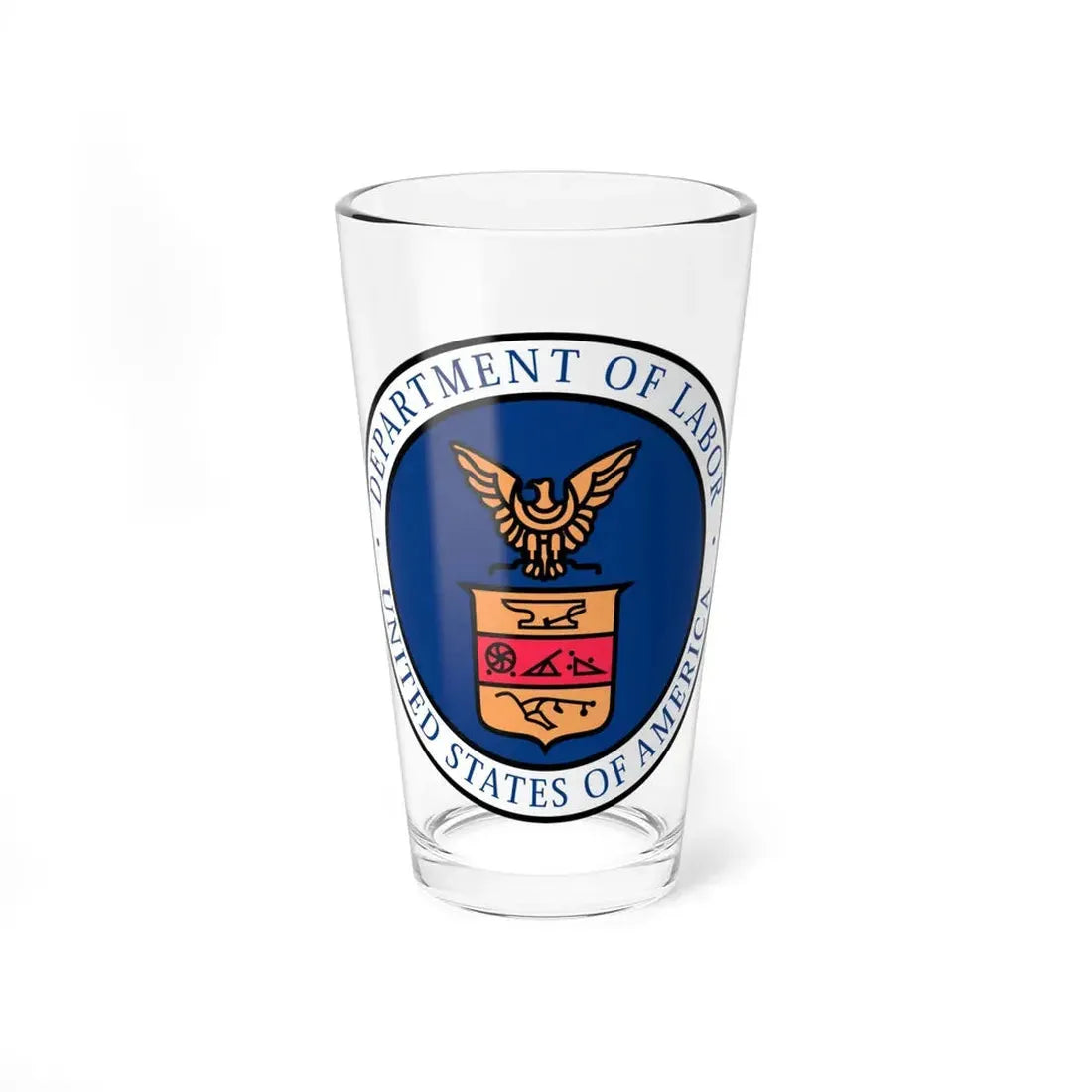 Seal of the United States Department of Labor - Pint Glass 16oz 16oz - Go Mug Yourself