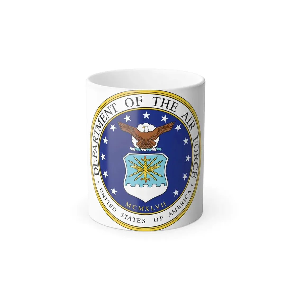 Seal of the United States Department of the Air Force - Color Changing Coffee Mug 11oz - Go Mug Yourself