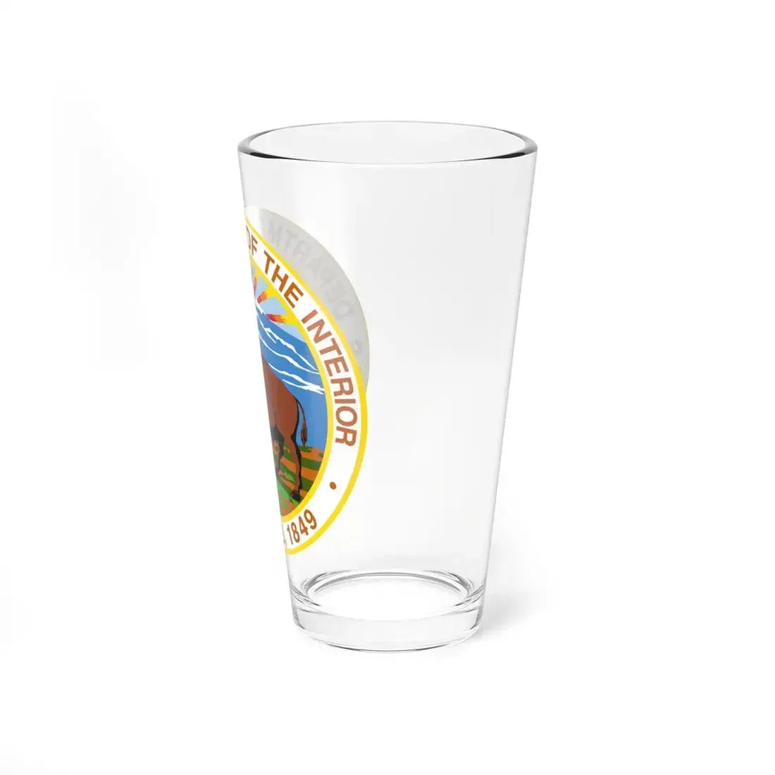 Seal of the United States Department of the Interior - Pint Glass 16oz - Go Mug Yourself