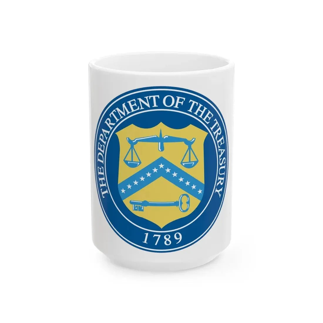 Seal of the United States Department of the Treasury - White Coffee Mug 15oz - Go Mug Yourself