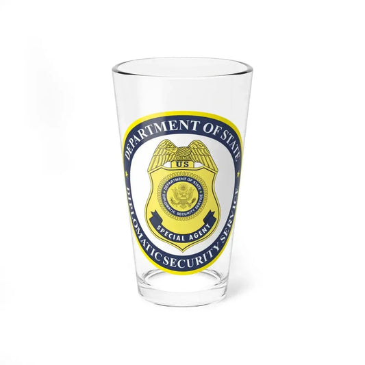 Seal of the United States Diplomatic Security Service - Pint Glass 16oz 16oz - Go Mug Yourself