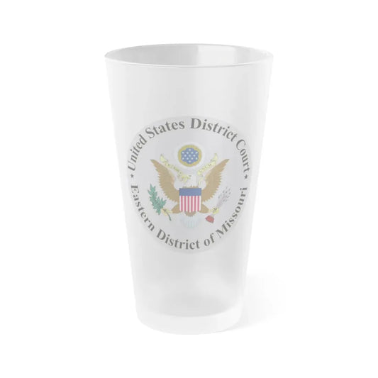 Seal of the United States District Court for the Eastern District of Missouri - Frosted Pint Glass 16oz 16oz Frosted - Go Mug Yourself