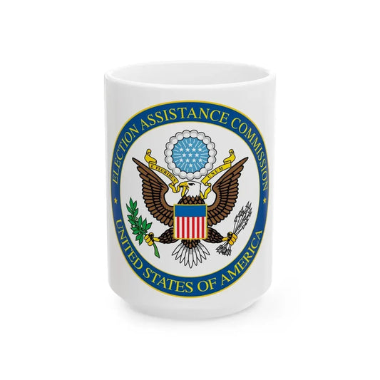 Seal of the United States Election Assistance Commission - White Coffee Mug 15oz - Go Mug Yourself