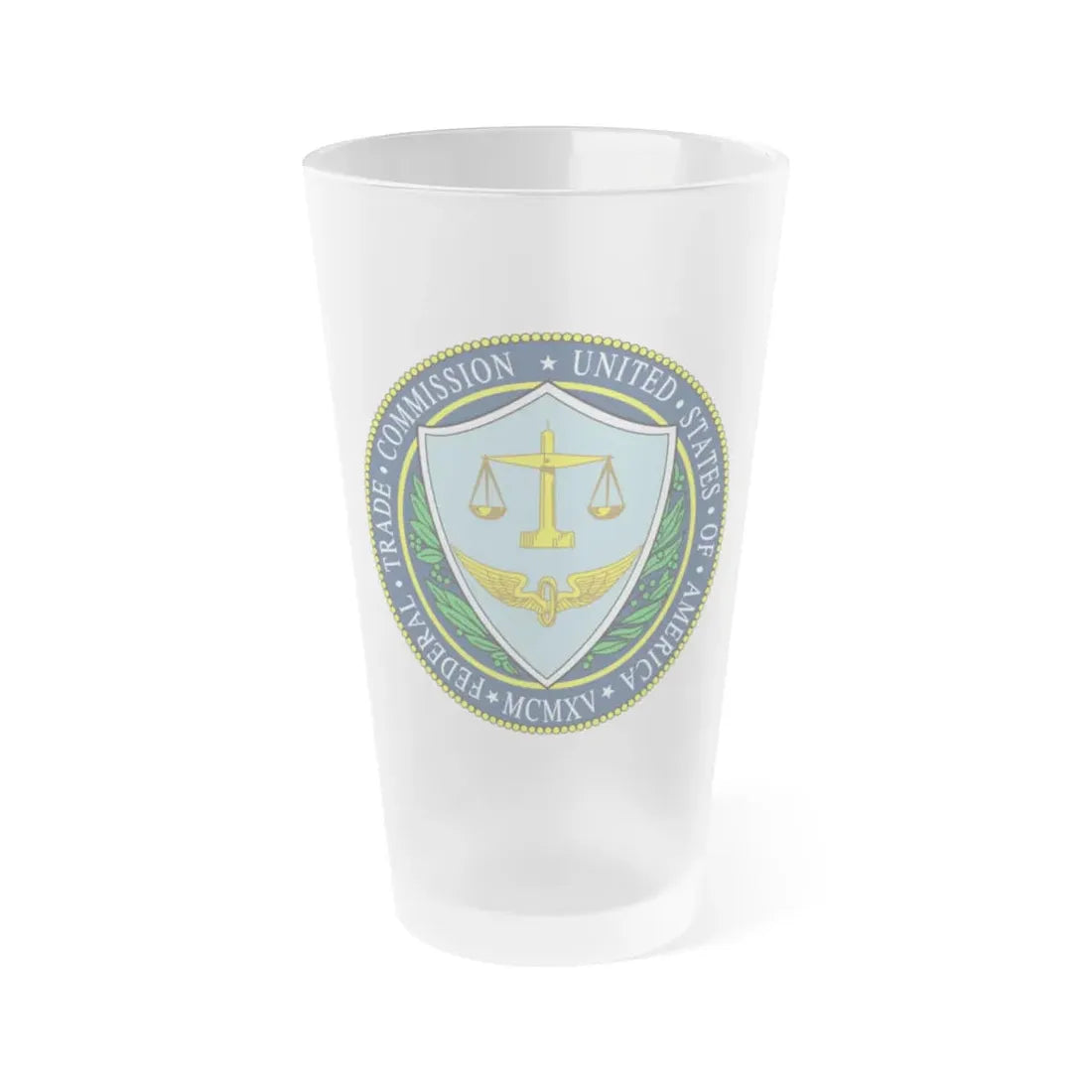 Seal of the United States Federal Trade Commission - Frosted Pint Glass 16oz 16oz Frosted - Go Mug Yourself