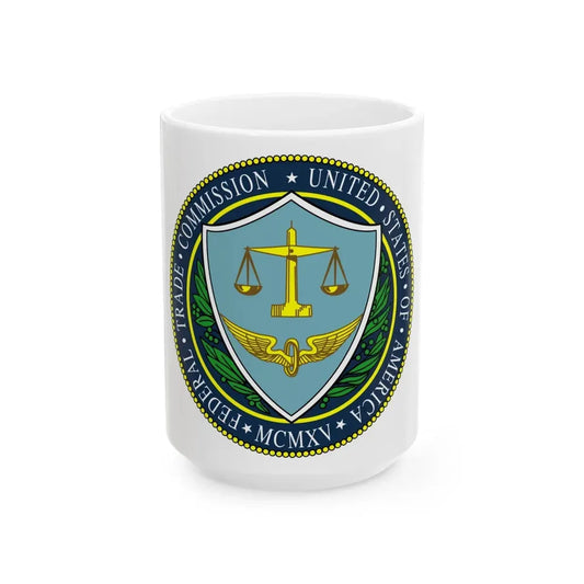 Seal of the United States Federal Trade Commission - White Coffee Mug 15oz - Go Mug Yourself