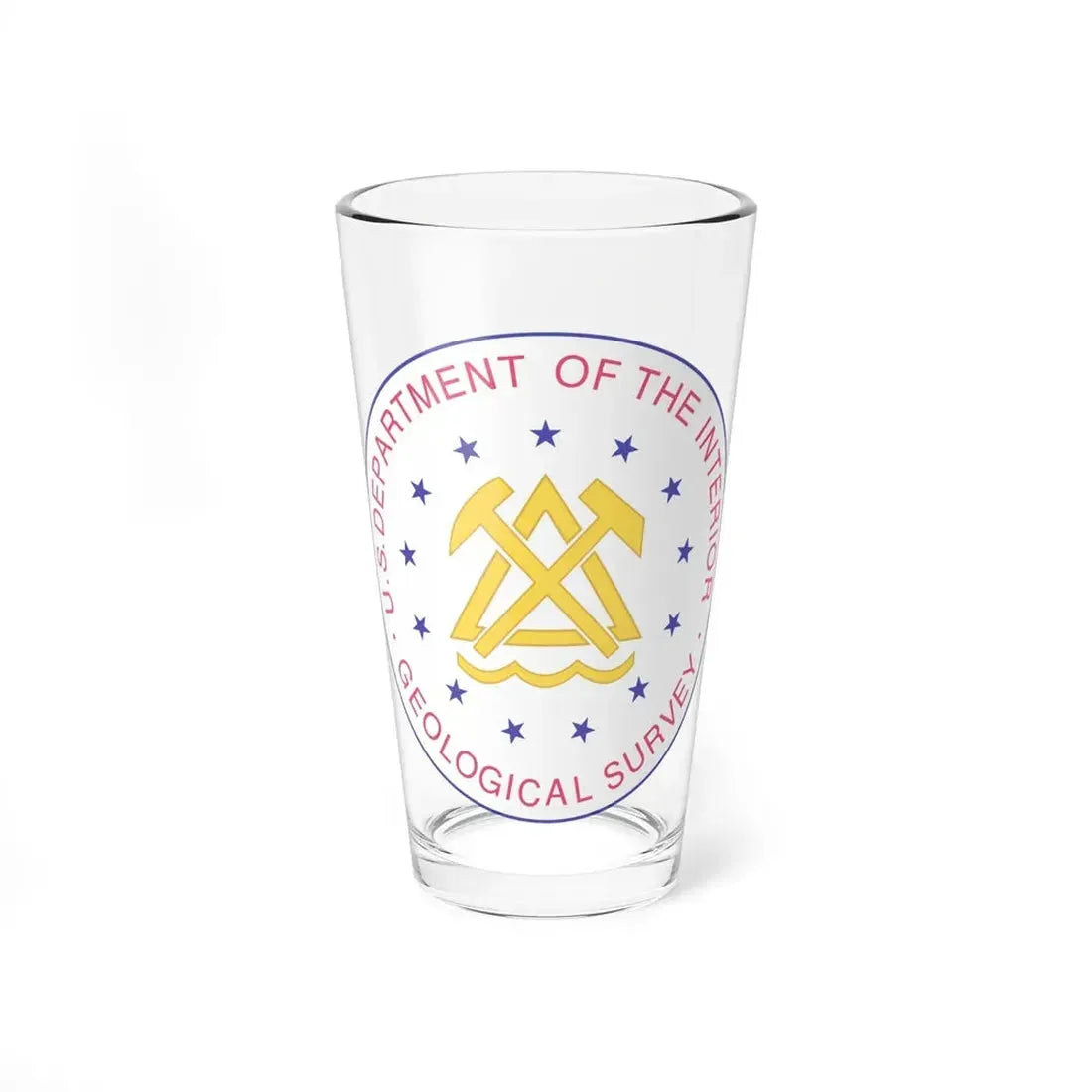 Seal of the United States Geological Survey - Pint Glass 16oz 16oz - Go Mug Yourself