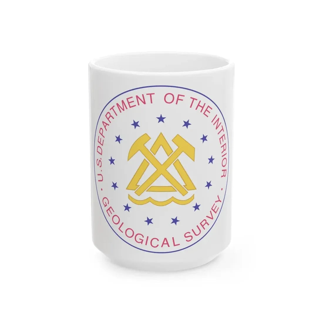 Seal of the United States Geological Survey - White Coffee Mug 15oz - Go Mug Yourself