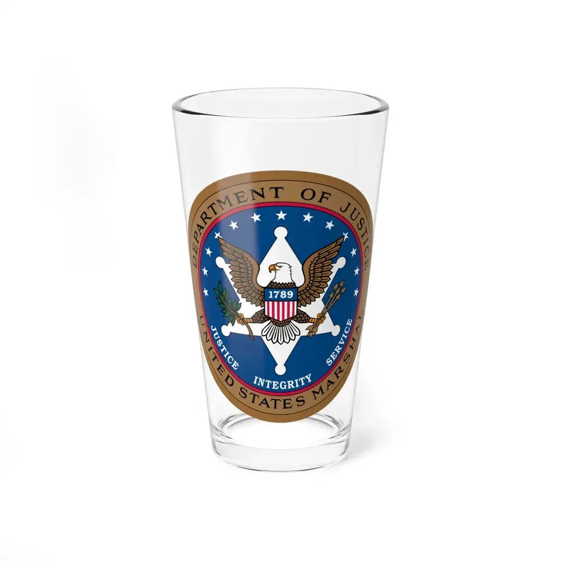 Seal of the United States Marshals Service - Pint Glass 16oz 16oz - Go Mug Yourself
