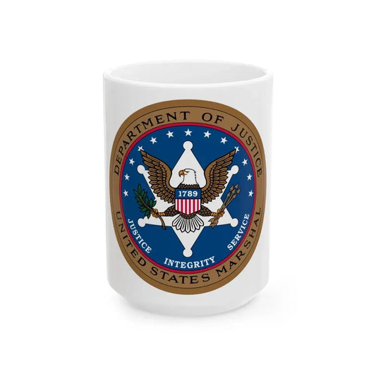 Seal of the United States Marshals Service - White Coffee Mug 15oz - Go Mug Yourself