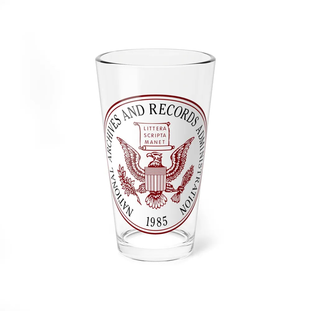 Seal of the United States National Archives and Records Administration - Pint Glass 16oz-16oz-Go Mug Yourself