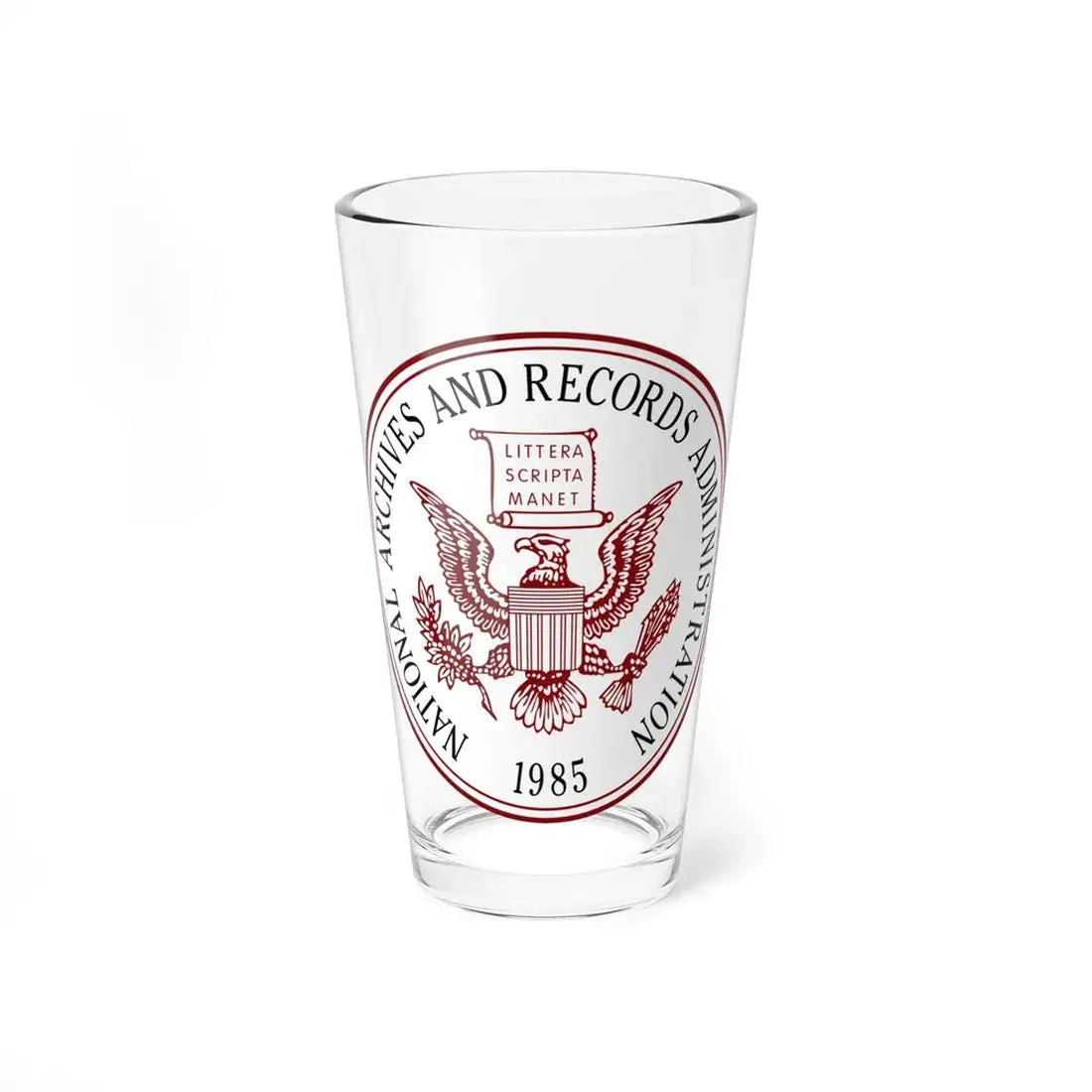 Seal of the United States National Archives and Records Administration - Pint Glass 16oz 16oz - Go Mug Yourself