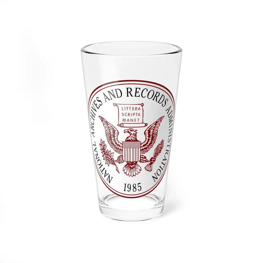 Seal of the United States National Archives and Records Administration - Pint Glass 16oz 16oz - Go Mug Yourself