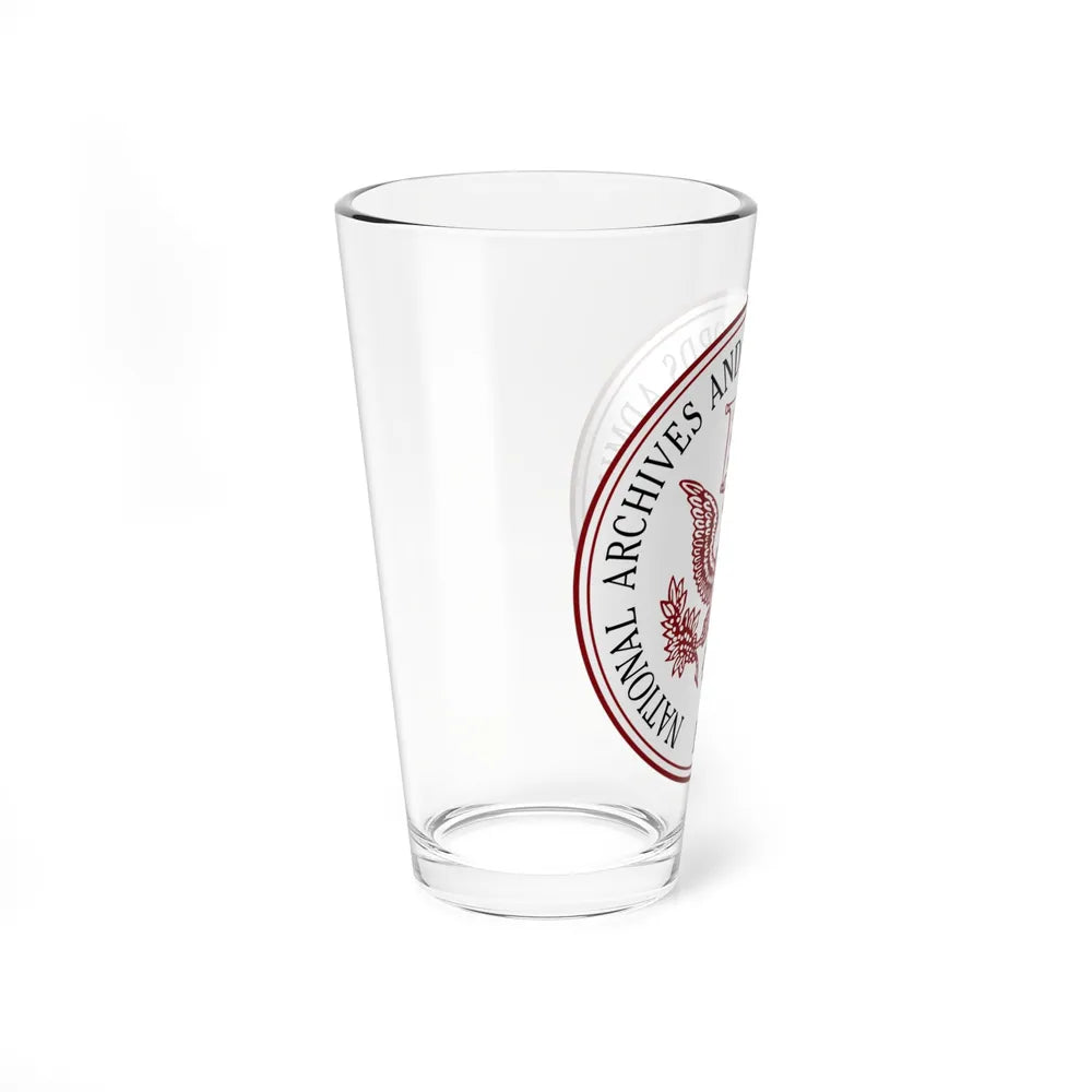Seal of the United States National Archives and Records Administration - Pint Glass 16oz-Go Mug Yourself