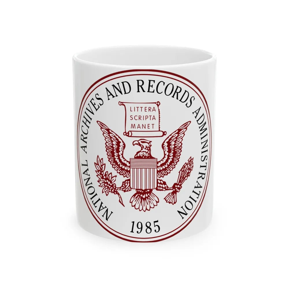 Seal of the United States National Archives and Records Administration - White Coffee Mug-11oz-Go Mug Yourself