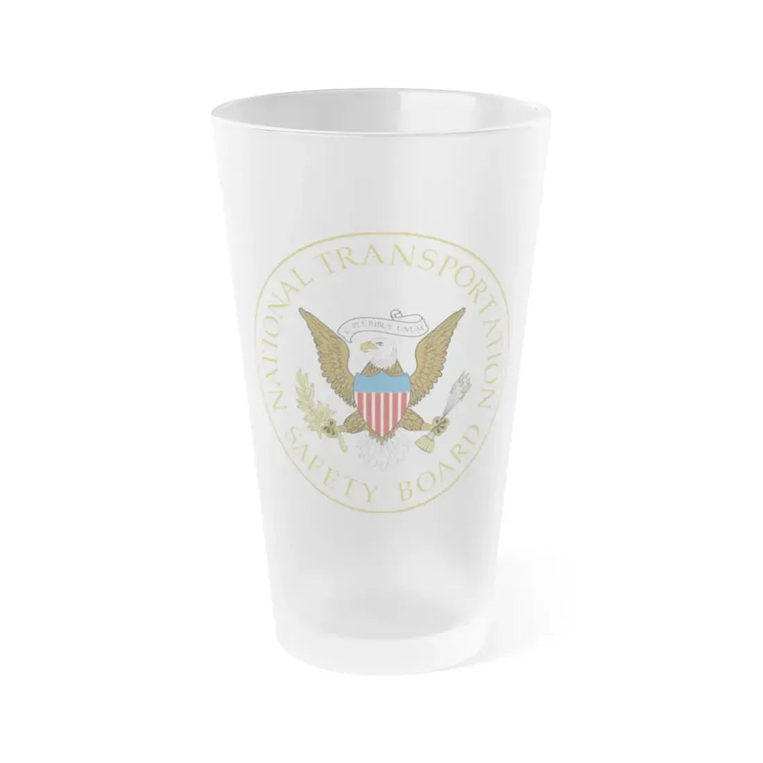 Seal of the United States National Transportation Safety Board - Frosted Pint Glass 16oz 16oz Frosted - Go Mug Yourself
