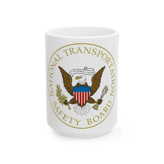 Seal of the United States National Transportation Safety Board - White Coffee Mug 15oz - Go Mug Yourself
