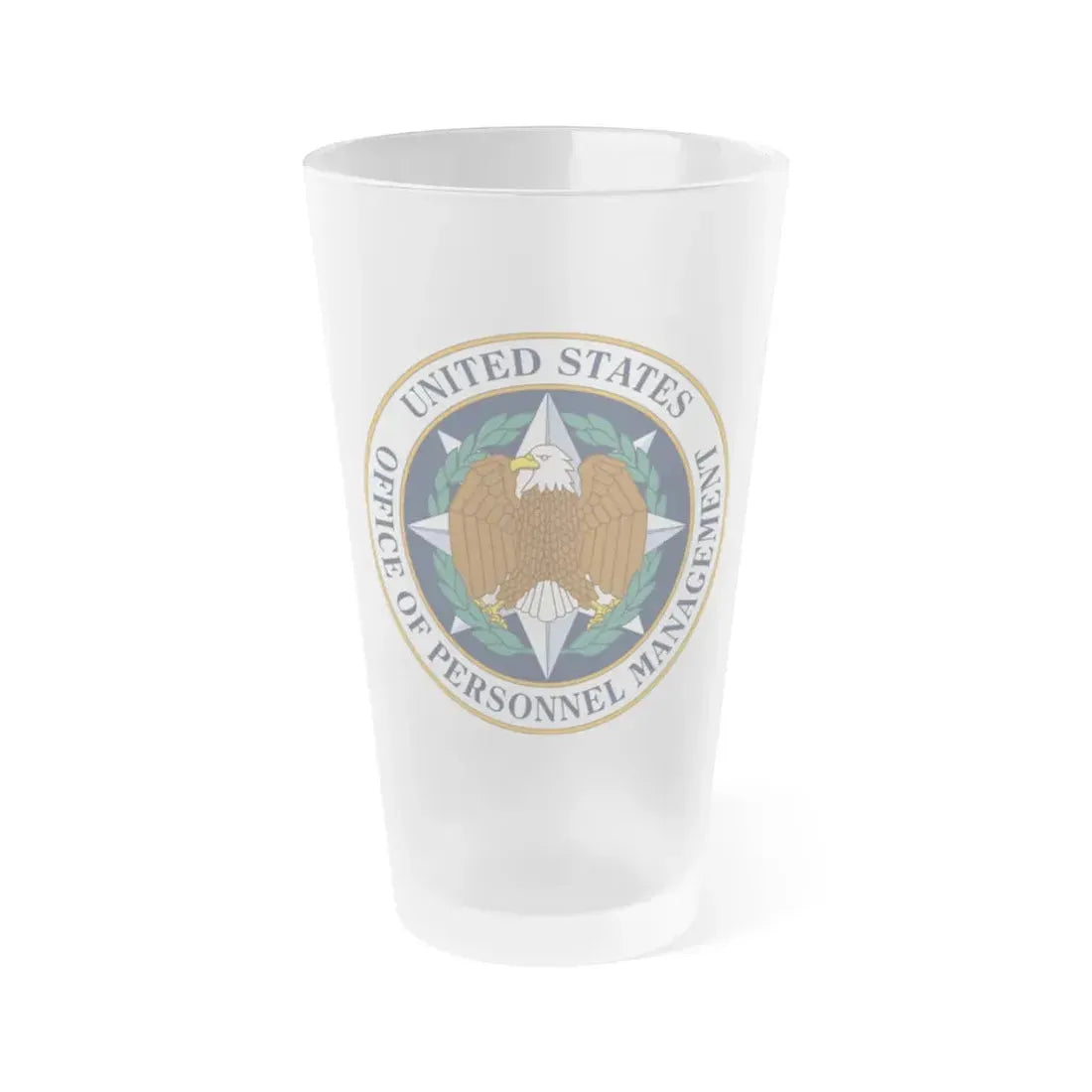 Seal of the United States Office of Personnel Management - Frosted Pint Glass 16oz 16oz Frosted - Go Mug Yourself
