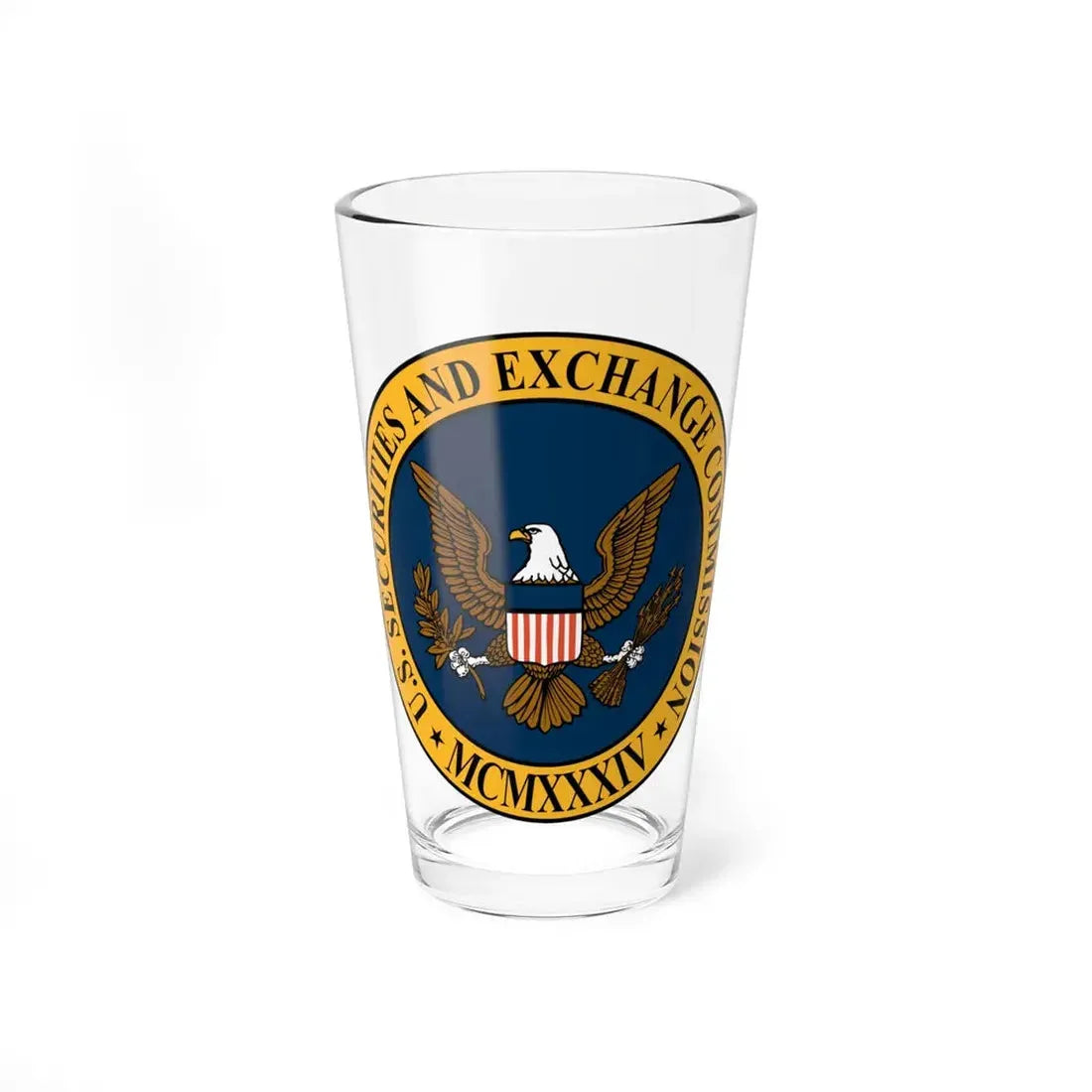 Seal of the United States Securities and Exchange Commission - Pint Glass 16oz 16oz - Go Mug Yourself
