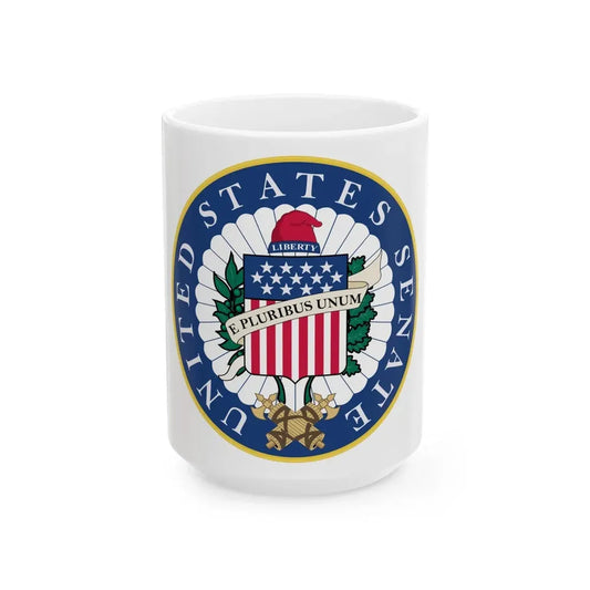 Seal of the United States Senate - White Coffee Mug 15oz - Go Mug Yourself