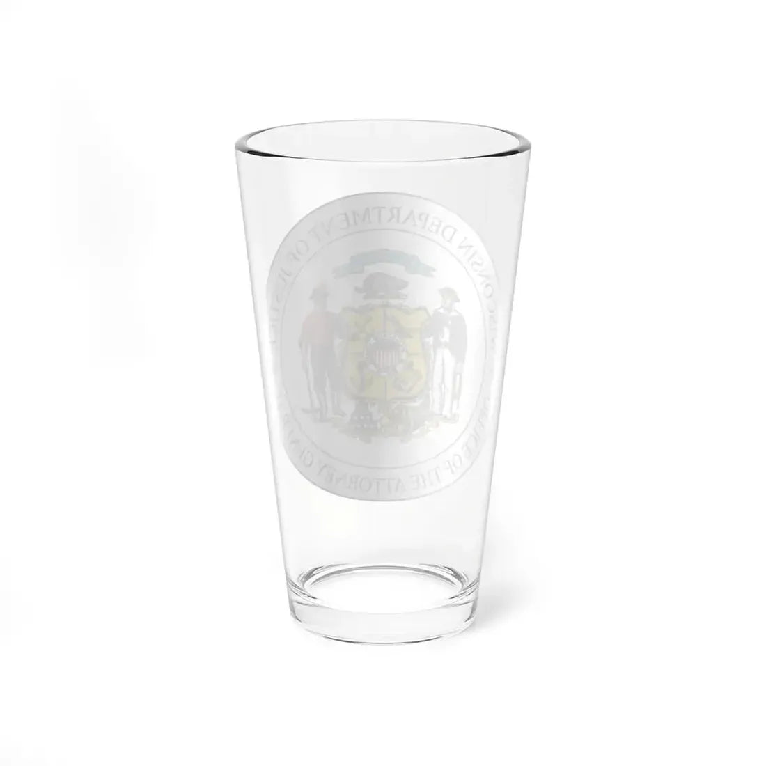 Seal of the Wisconsin Attorney General - Pint Glass 16oz - Go Mug Yourself